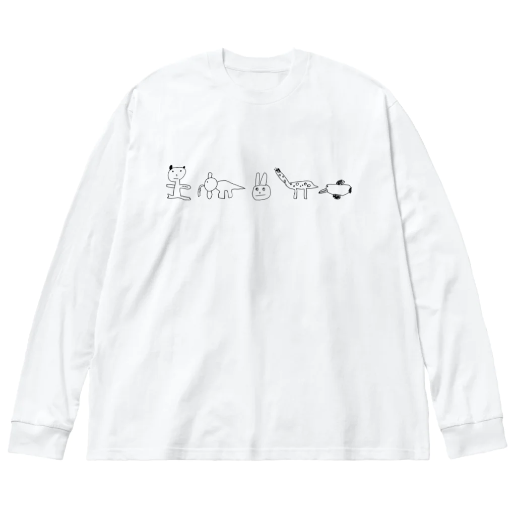 COLUCAのAnimal ビッグシルエットロングスリーブTシャツ