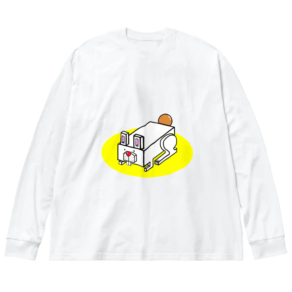 KATSU工房のハコうさぎ ビッグシルエットロングスリーブTシャツ