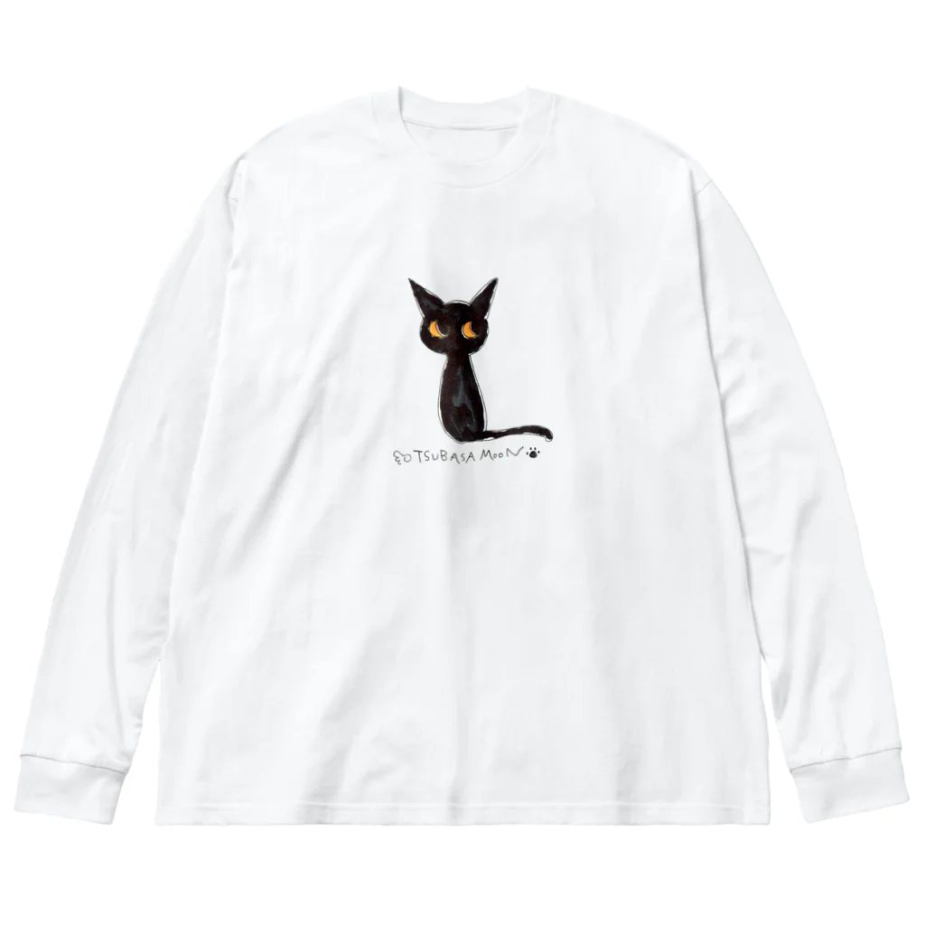 tsubasamoonの黒猫ムーン　New Big  ビッグシルエットロングスリーブTシャツ