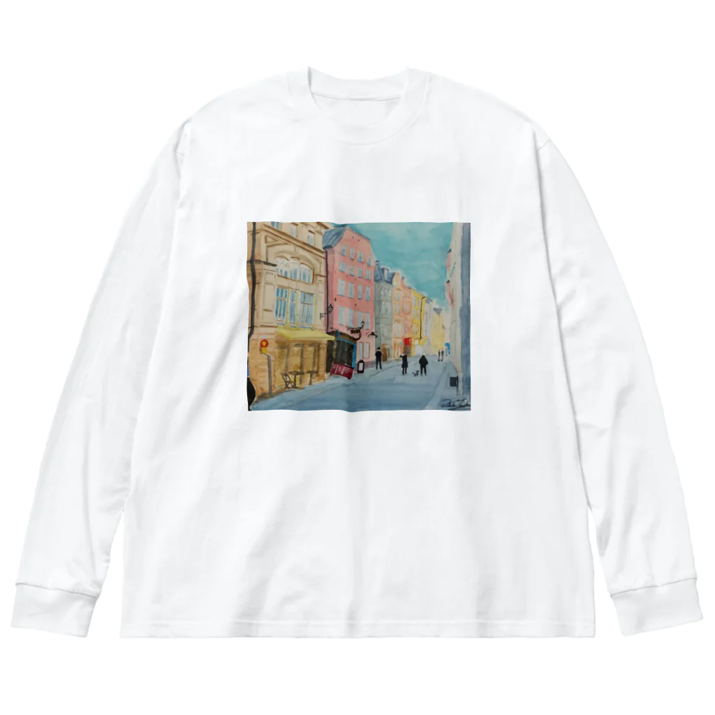 金木犀のストックホルムの路地裏 Big Long Sleeve T-Shirt