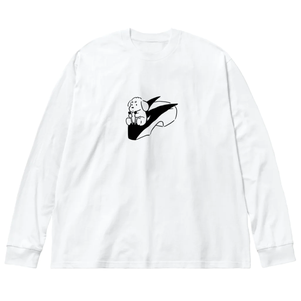 ひらりのりんごの乗り物と犬 Big Long Sleeve T-Shirt