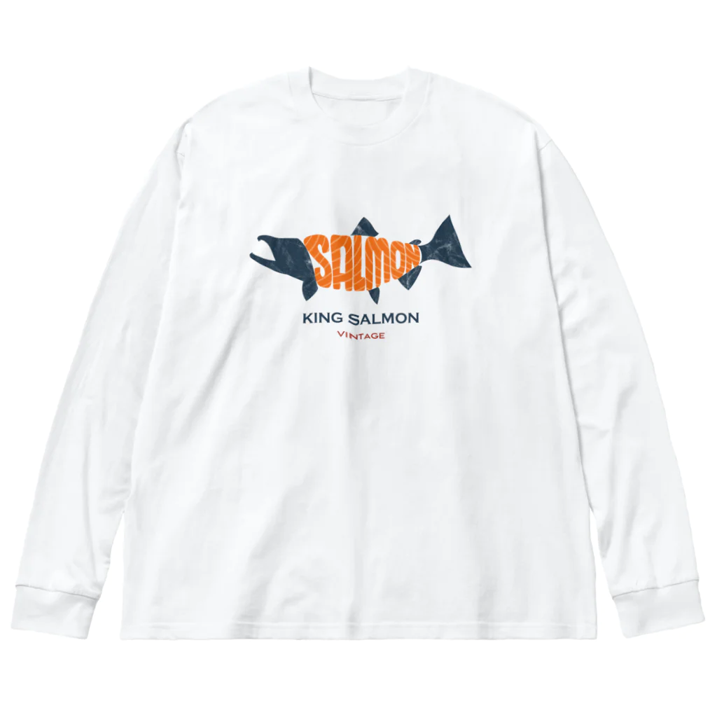 kg_shopのKING SALMON -Vintage- ビッグシルエットロングスリーブTシャツ