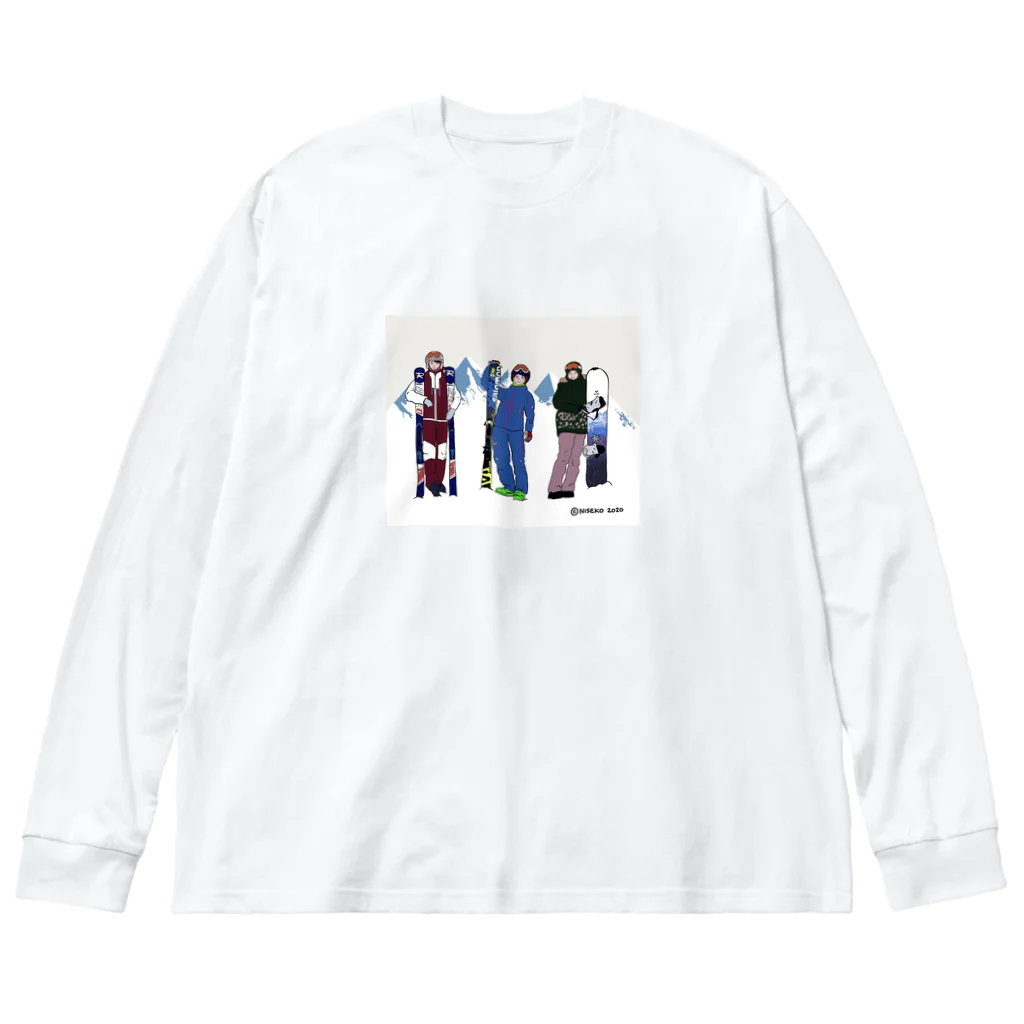 妄想国際空港 第1ターミナル免税店のチーム・ニセコ Big Long Sleeve T-Shirt