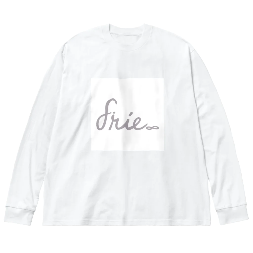 bonheur ∞ infini ボヌールアンフィニの【３色】gray logo square ビッグシルエットロングスリーブTシャツ