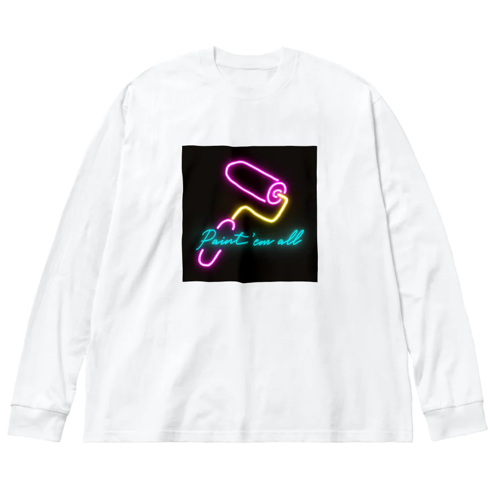 Paint 'em allのローラーネオン ビッグシルエットロングスリーブTシャツ