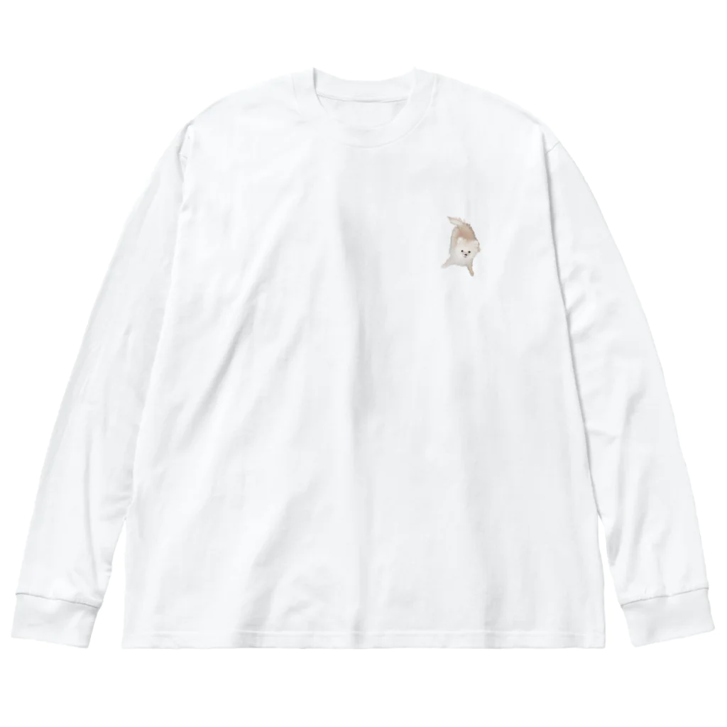 nonoの紐ｶﾐｶﾐののたん（白ポメラニアン） Big Long Sleeve T-Shirt