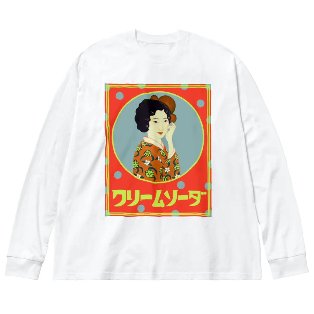 AKI IJUIN　GRAPHICSのクリ－ムソ－ダ Big Long Sleeve T-Shirt