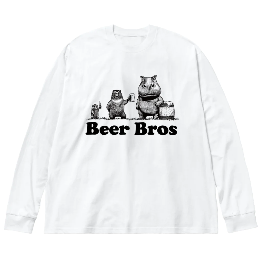 planetNITのビール3兄弟 ビッグシルエットロングスリーブTシャツ