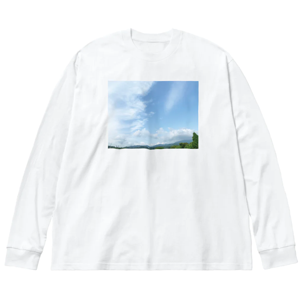 akane_art（茜音工房）の癒しの風景（空と雲） ビッグシルエットロングスリーブTシャツ