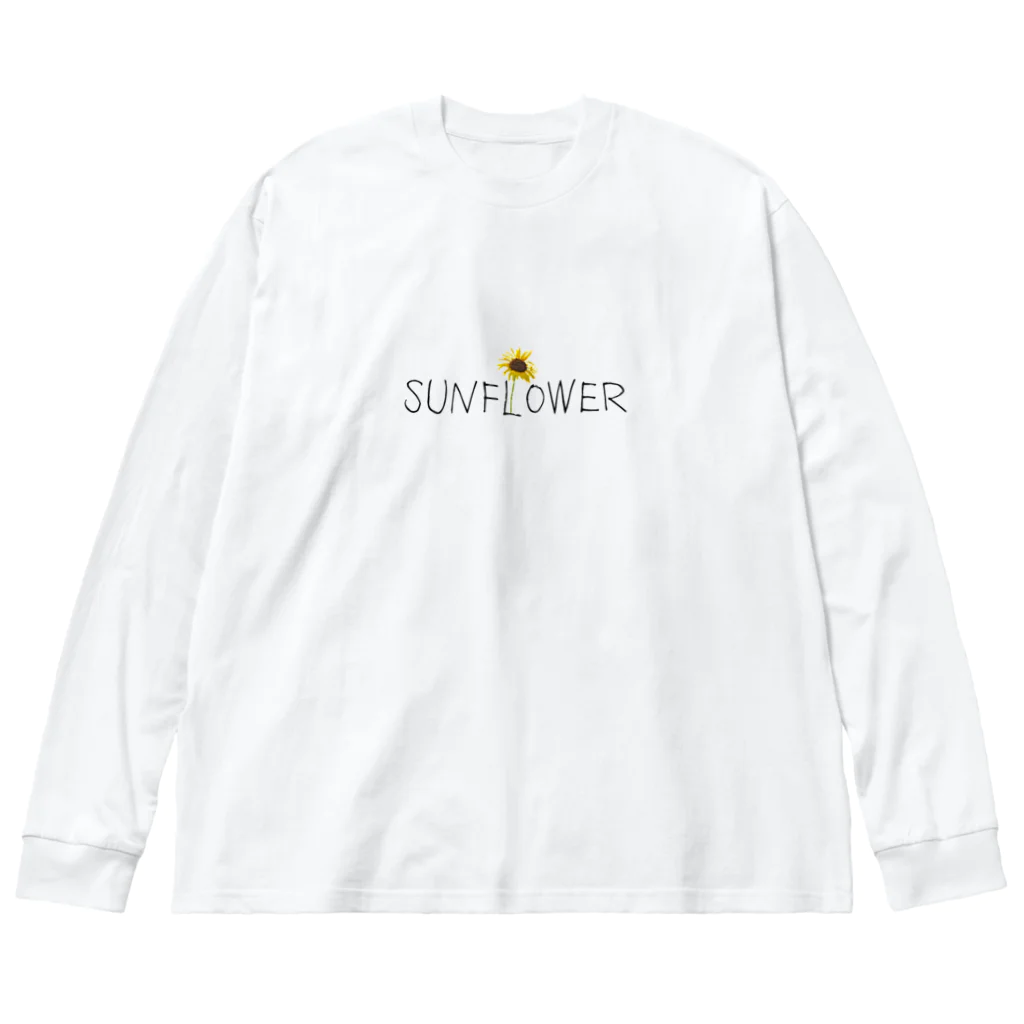 TAKKMAN shopのSUNFLOWER(向日葵) Big Long Sleeve T-Shirt