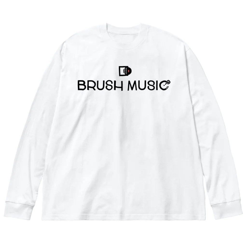 BRUSH MUSIC Inc.のBRUSH MUSIC Inc. LOGO Big Long Sleeve T-Shirt