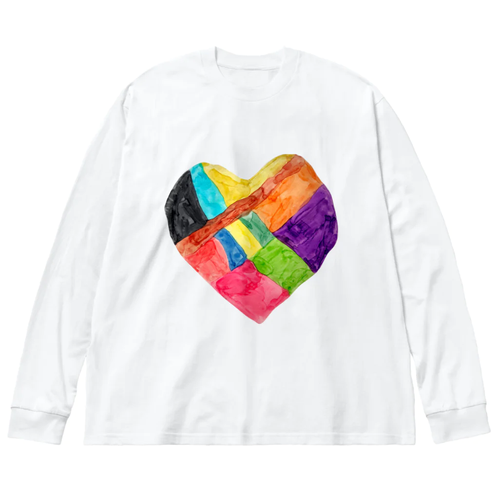 marude工房のvivid heart♥ ビッグシルエットロングスリーブTシャツ