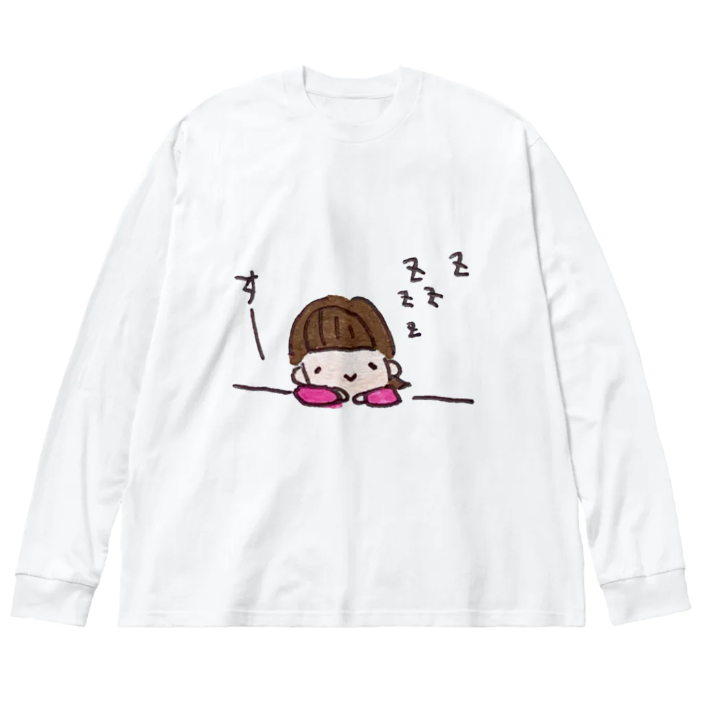 ちんちくりんのおみせの「すー...」シリーズ ビッグシルエットロングスリーブTシャツ