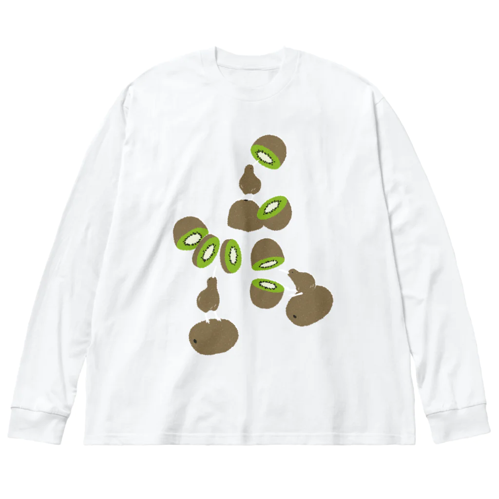 123izmのキウイとキーウィ Big Long Sleeve T-Shirt