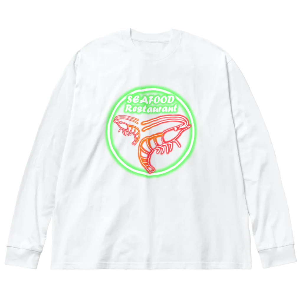 シロクマ商店のSEAFOOD ビッグシルエットロングスリーブTシャツ