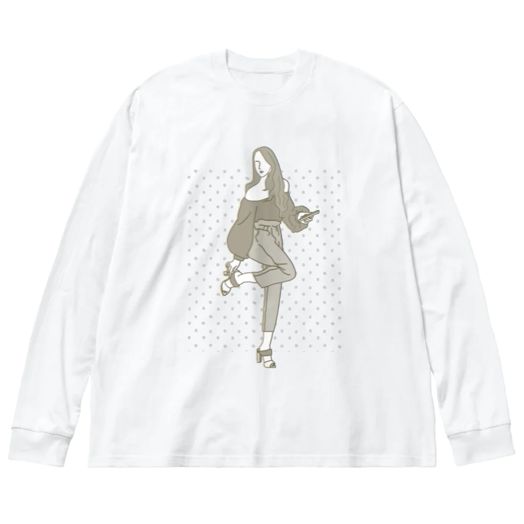 シロクマ商店のSS ビッグシルエットロングスリーブTシャツ