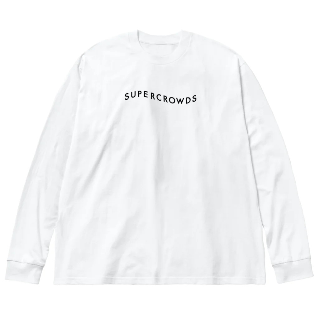 Super Crowds inc.のスパクラ ビッグサイズロングTシャツ(Black logo / 歪み) Big Long Sleeve T-Shirt