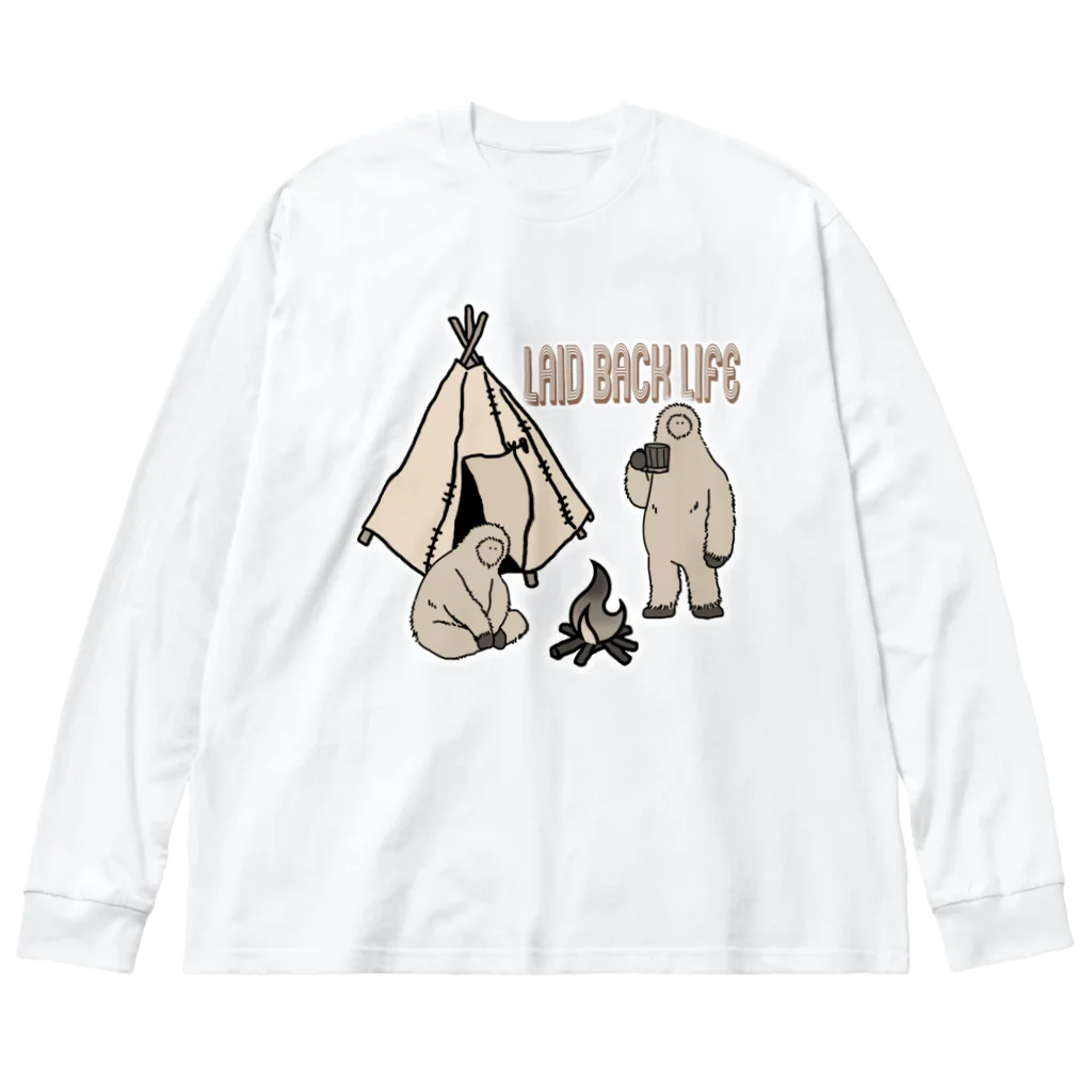 シロクマ商店のスローライフ イエティ Big Long Sleeve T-Shirt