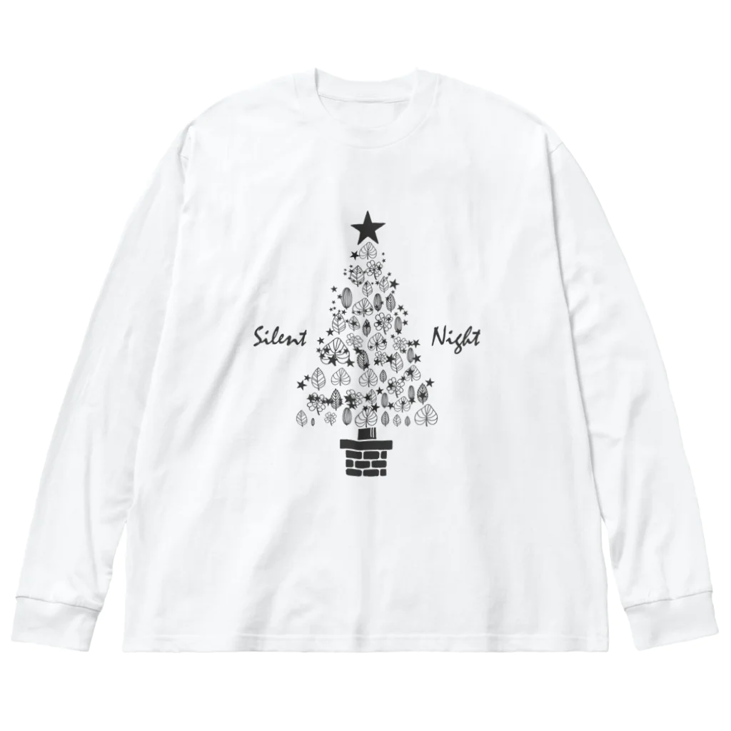 SU-KUの聖なる夜に（濃灰） ビッグシルエットロングスリーブTシャツ