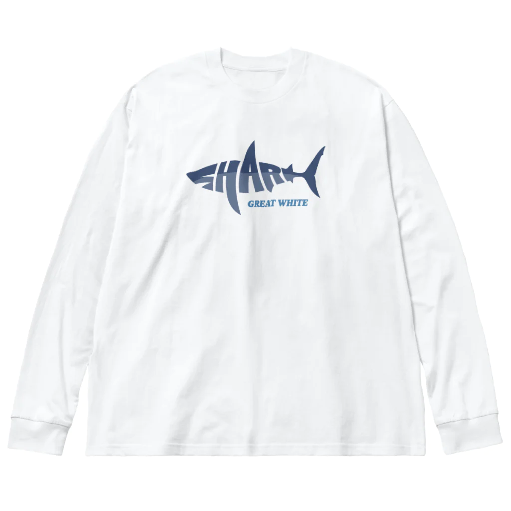 kg_shopのSHARK -Logo Style- ビッグシルエットロングスリーブTシャツ