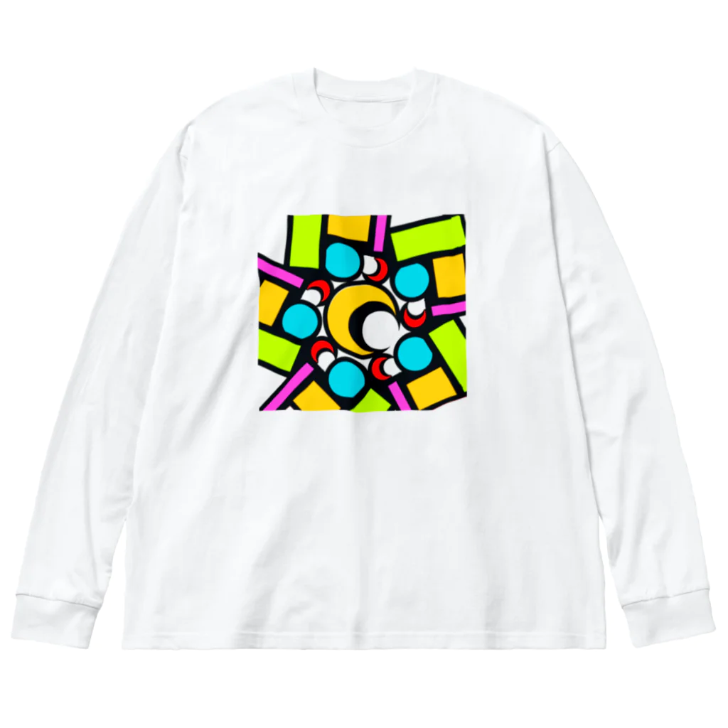 pastelia　shopのステン堂…stained  glass Big Long Sleeve T-Shirt