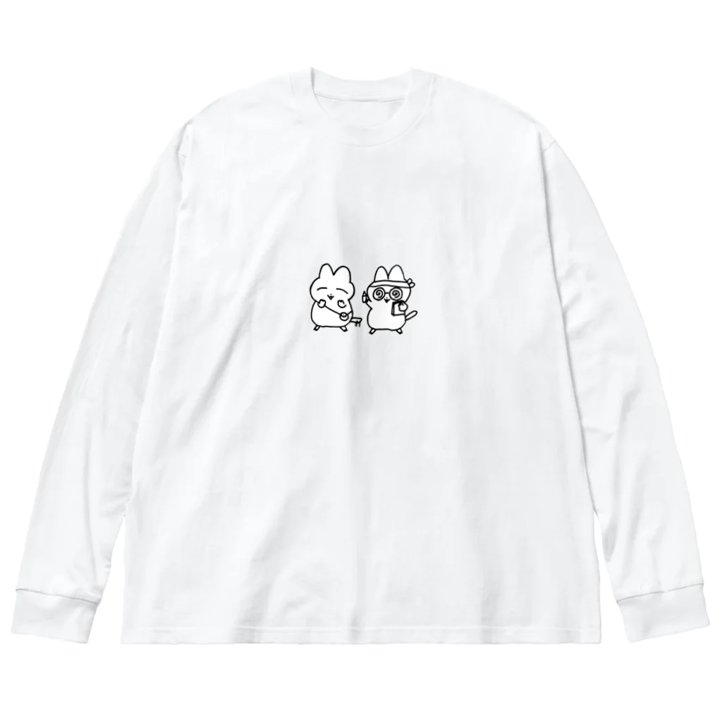 ブーキャット村のブーキャットと勤勉なブーキャット Big Long Sleeve T-Shirt