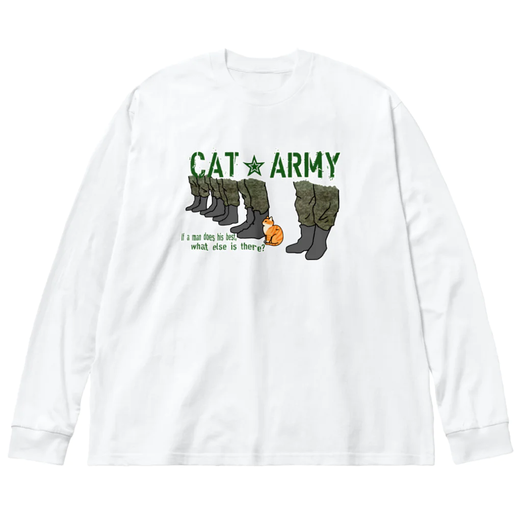 シロクマ商店の兵隊ネコ Big Long Sleeve T-Shirt