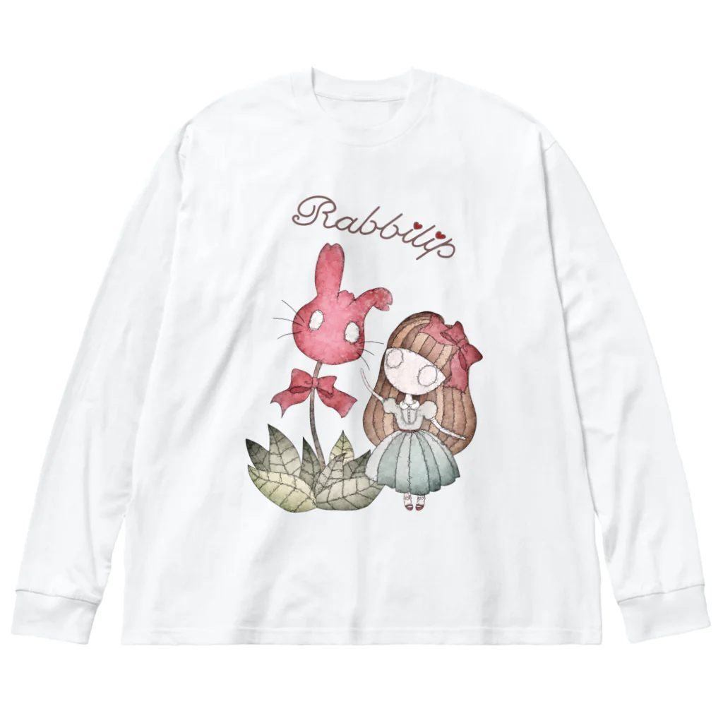 めいめい森のベルガットのRabbilip Big Long Sleeve T-Shirt