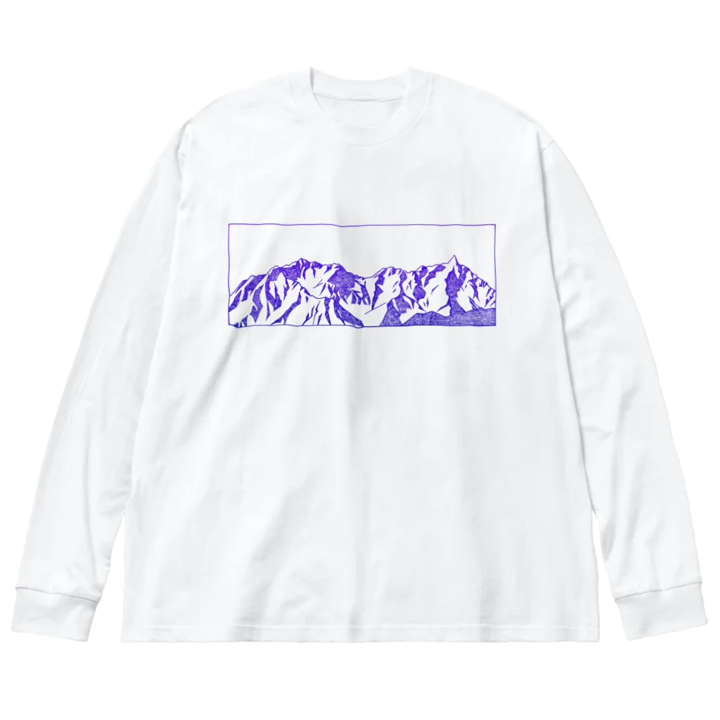 まつのき商店の槍穂高連峰　青ペン Big Long Sleeve T-Shirt