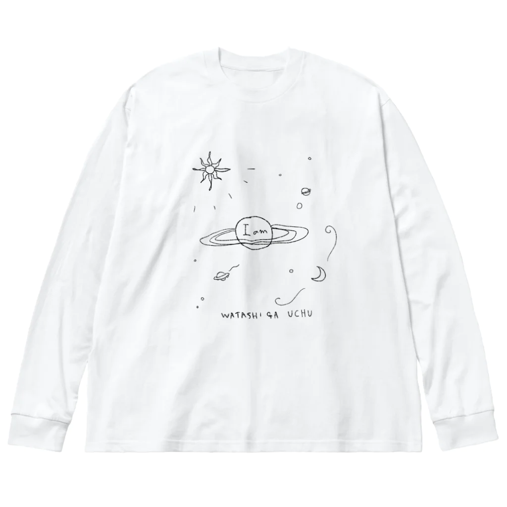 MarikoのWATASHI GA UCHU ビッグシルエットロングスリーブTシャツ