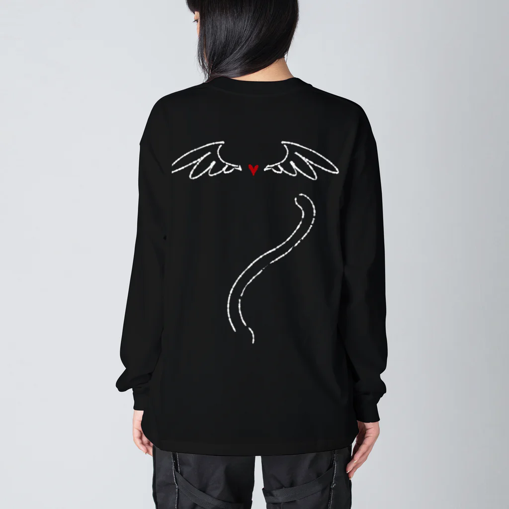 〒 表参道 路地裏 49010の▼ 黒猫に 天使に なる？ Big Long Sleeve T-Shirt