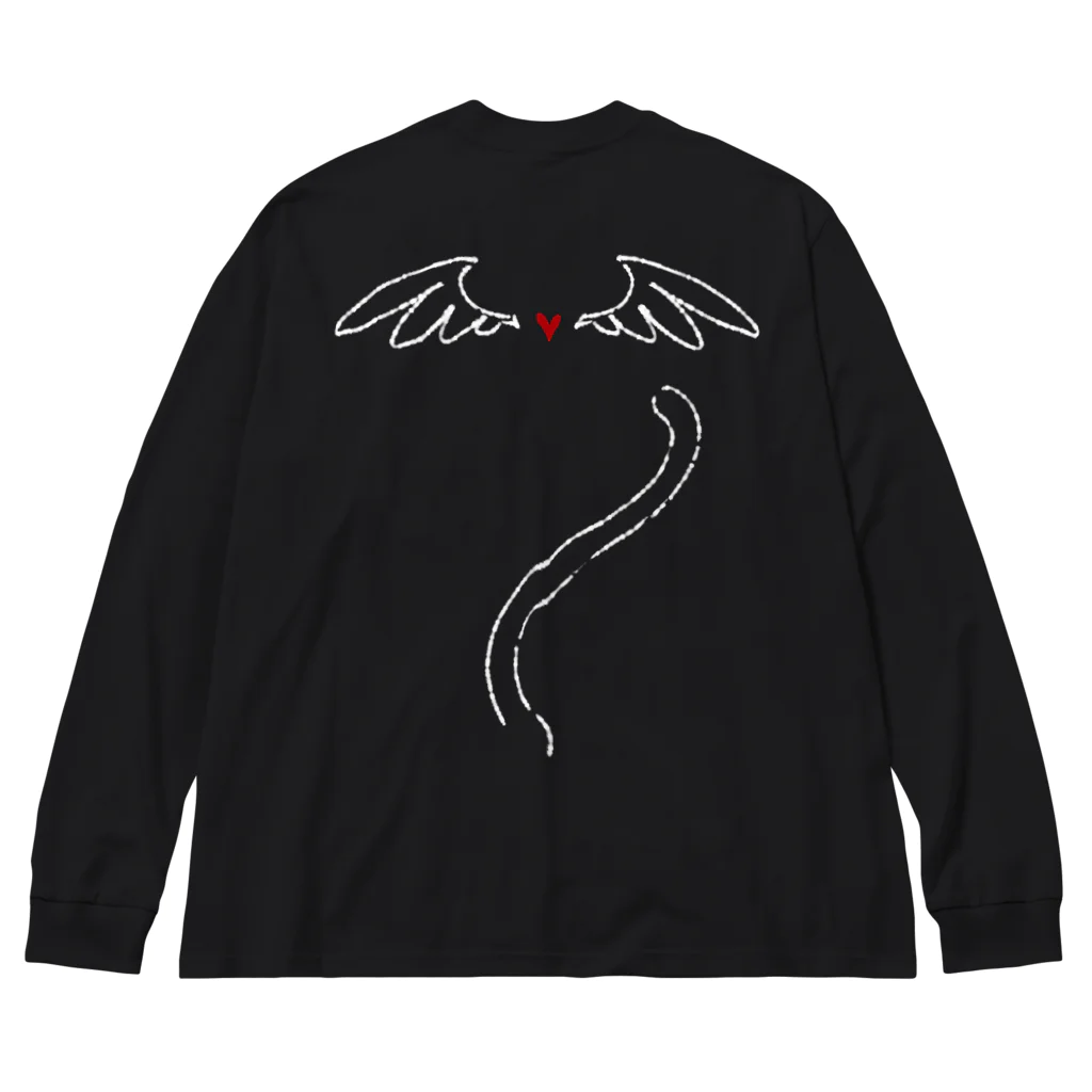 〒 表参道 路地裏 49010の▼ 黒猫に 天使に なる？ Big Long Sleeve T-Shirt