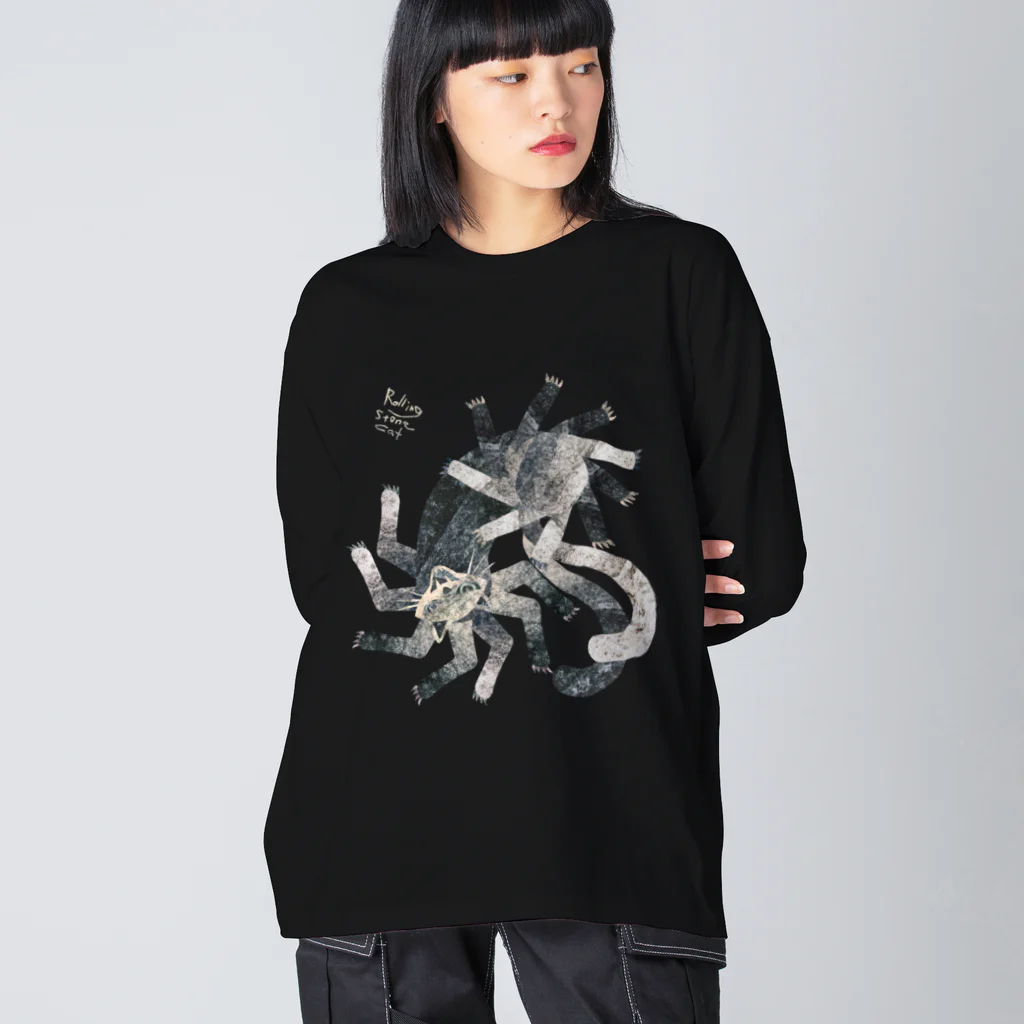 majiodesignのローリングストーンキャット Big Long Sleeve T-Shirt