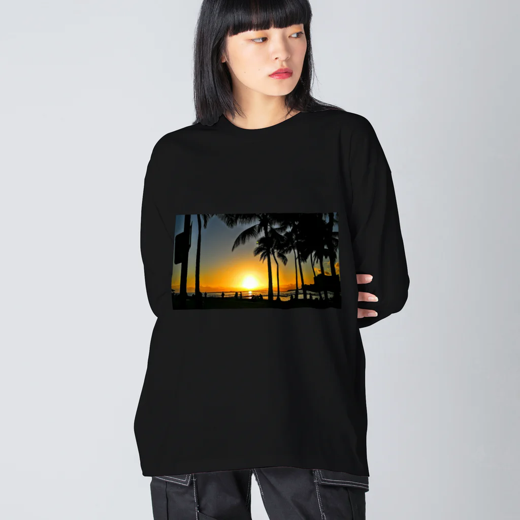 Hawaii Picturesのワイキキ🌅サンセット Big Long Sleeve T-Shirt