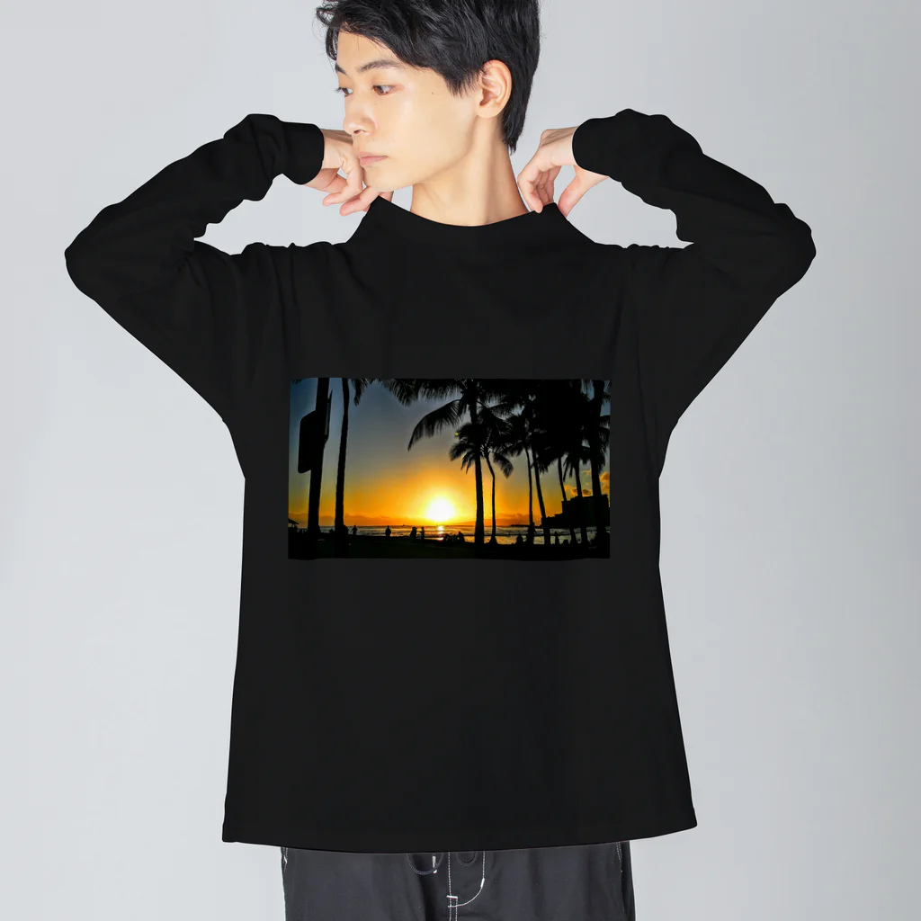 Hawaii Picturesのワイキキ🌅サンセット Big Long Sleeve T-Shirt