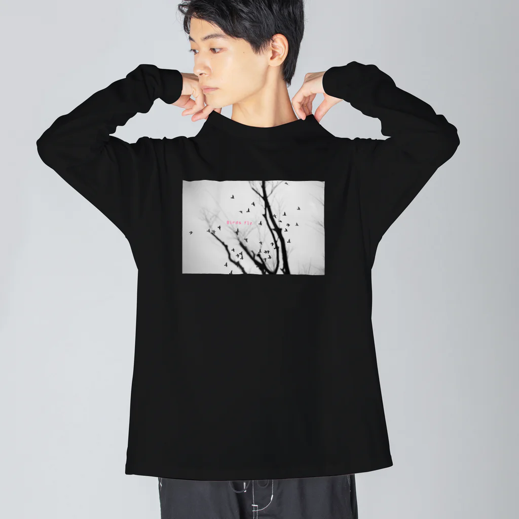 photo-kiokuの鳩の群れ Big Long Sleeve T-Shirt