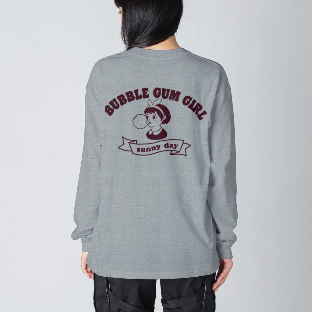 キッズモード某のバブルガムガール(リボンVr) Big Long Sleeve T-Shirt