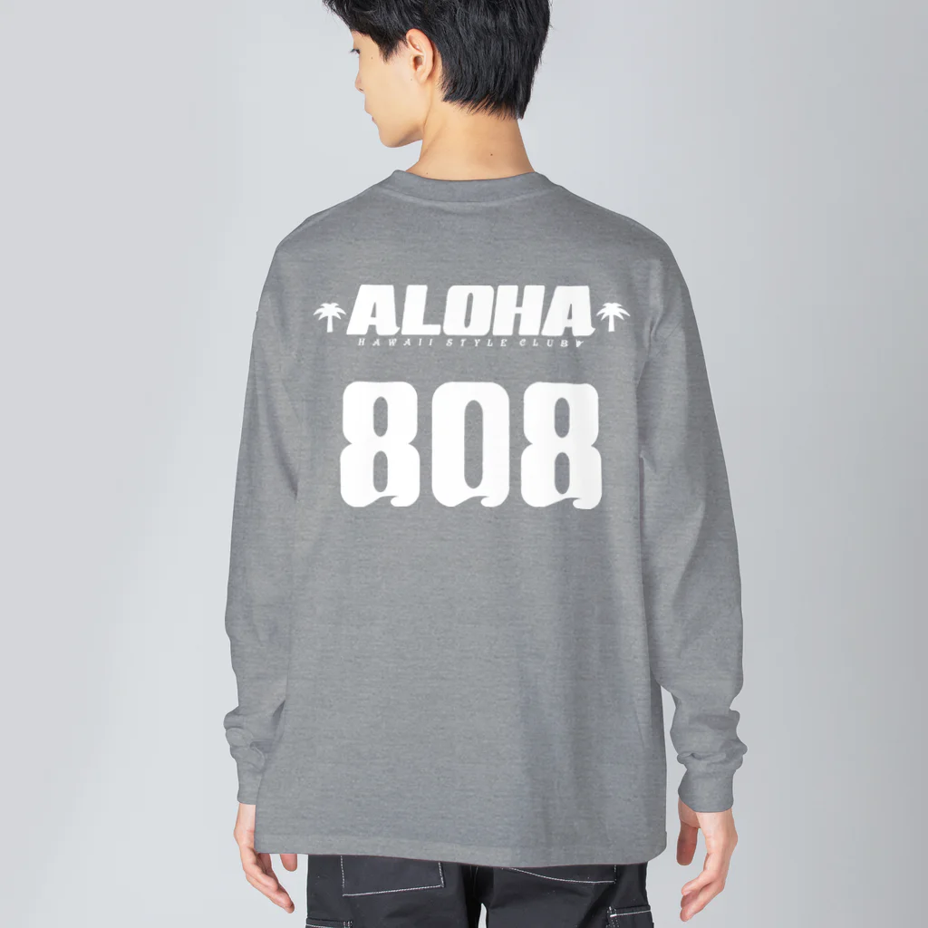 ハワイスタイルクラブの〔Back Print〕 Team ALOHA 808 ビッグシルエットロングスリーブTシャツ