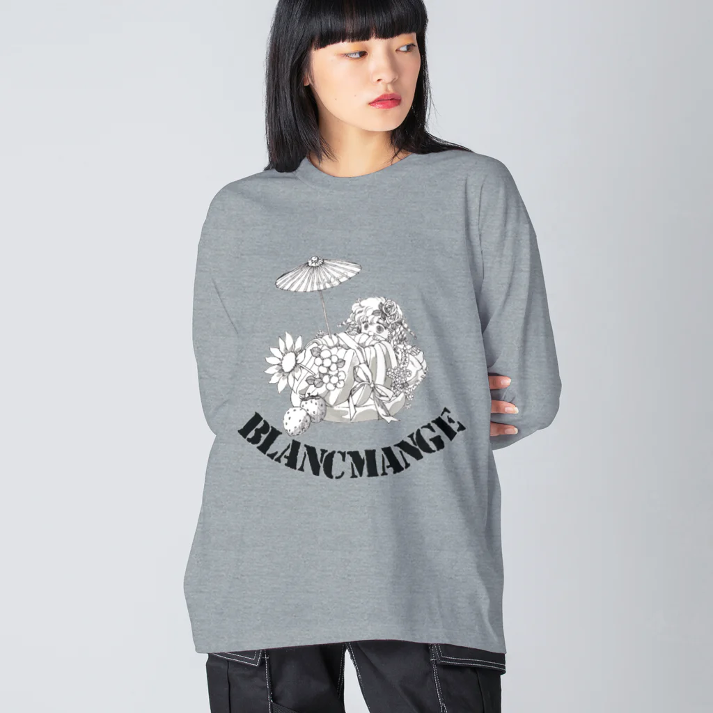 萩岩睦美のグッズショップの長そでビッグT　ポー　ブランマンジェ Big Long Sleeve T-Shirt