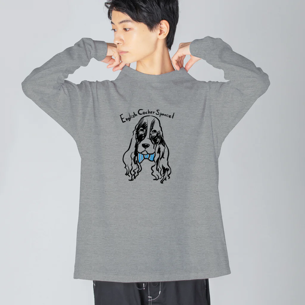 コッカースパニエルと仲間たちのお店の落書き風イングリッシュコッカースパニエル Big Long Sleeve T-Shirt