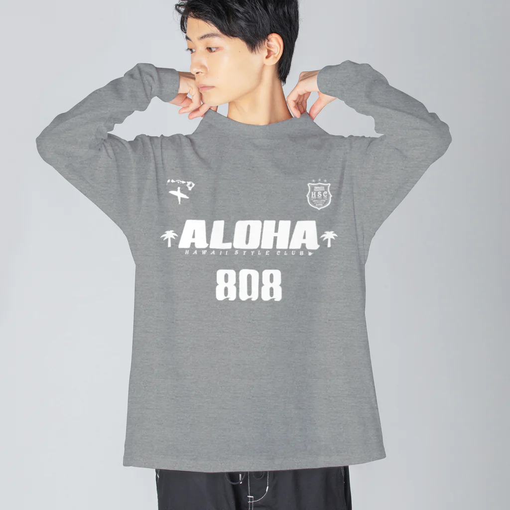 ハワイスタイルクラブの〔Back Print〕 Team ALOHA 808 ビッグシルエットロングスリーブTシャツ