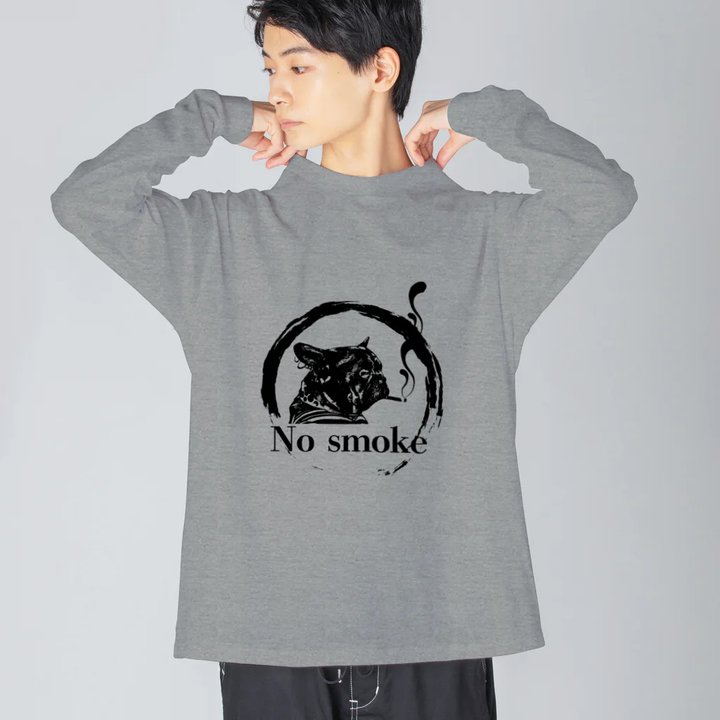 chicodeza by suzuriのNo smokeフレブル ビッグシルエットロングスリーブTシャツ