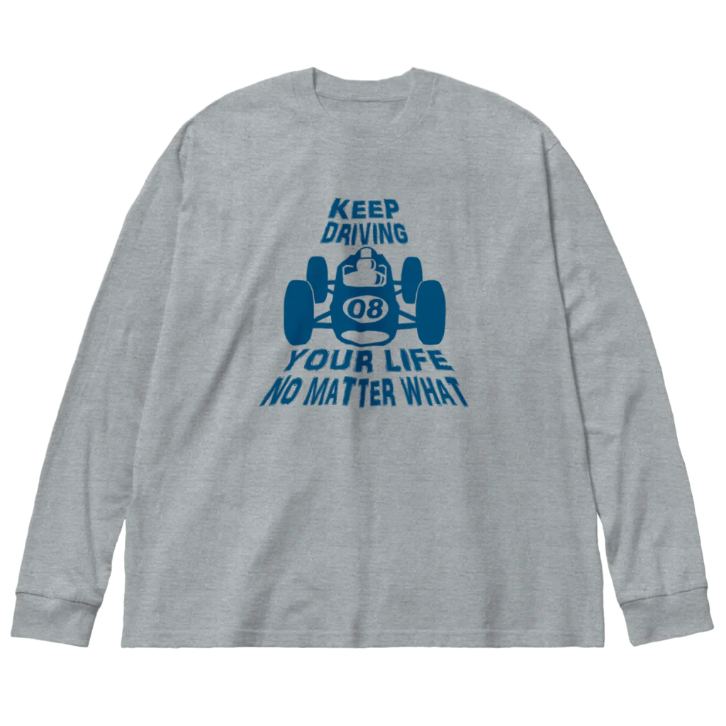 キッズモード某のレトロカーレーサー ビッグシルエットロングスリーブTシャツ