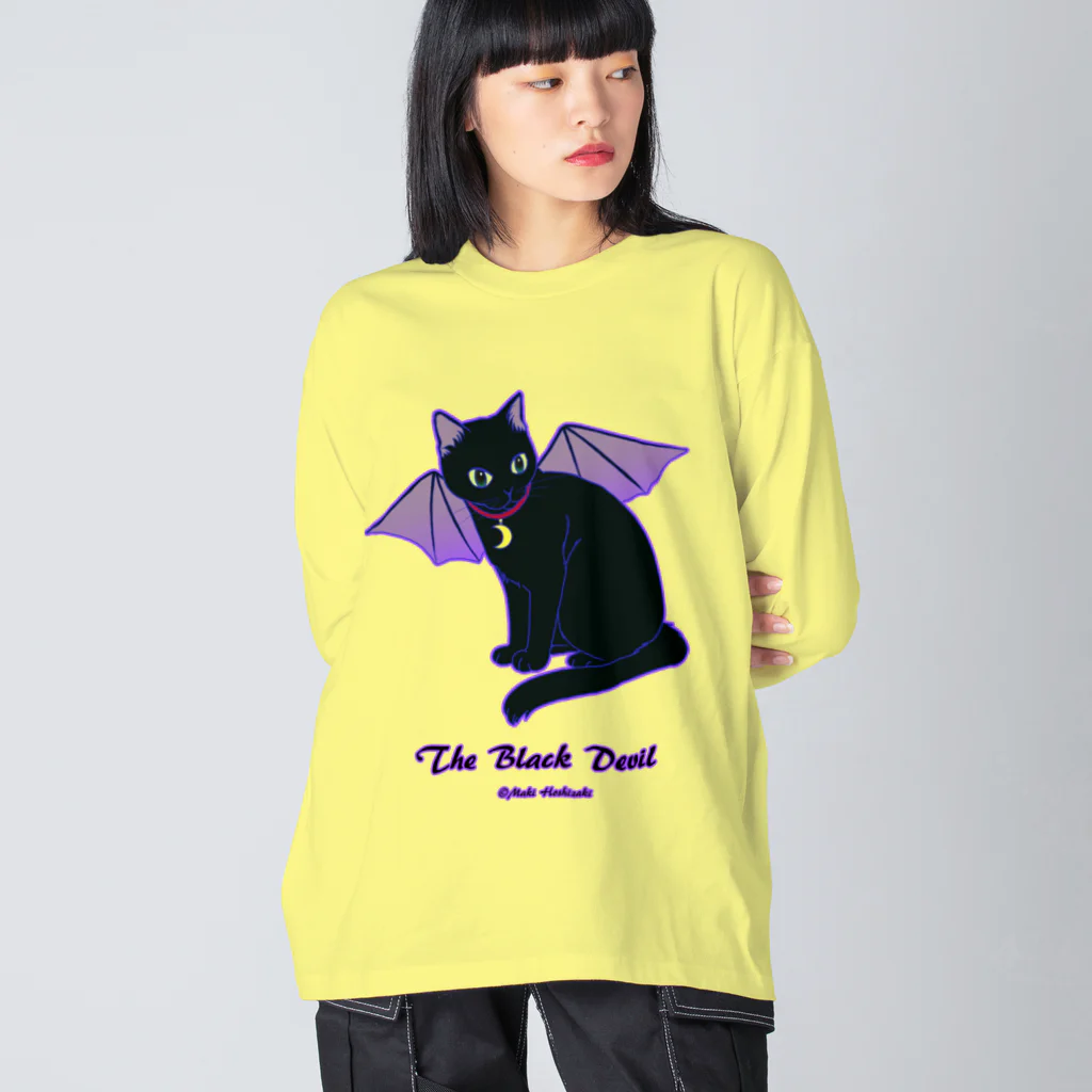 くろねこ倶楽部のブラックデビル【7色】 Big Long Sleeve T-Shirt