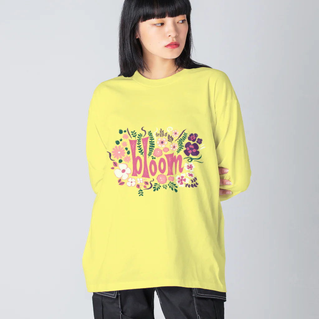 IZANAMI by Akane Yabushitaの🌸 満開の花束（ピンク） ビッグシルエットロングスリーブTシャツ