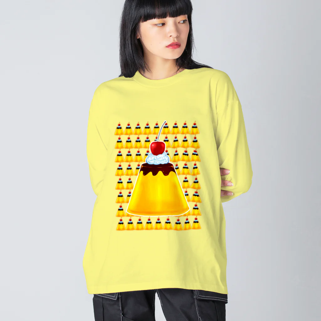 ✨🌈✨ユラクラカン🇯🇵 ✨🌈✨の🌟🍮🌟ハッピープリンワールド🌟🍮🌟 ビッグシルエットロングスリーブTシャツ