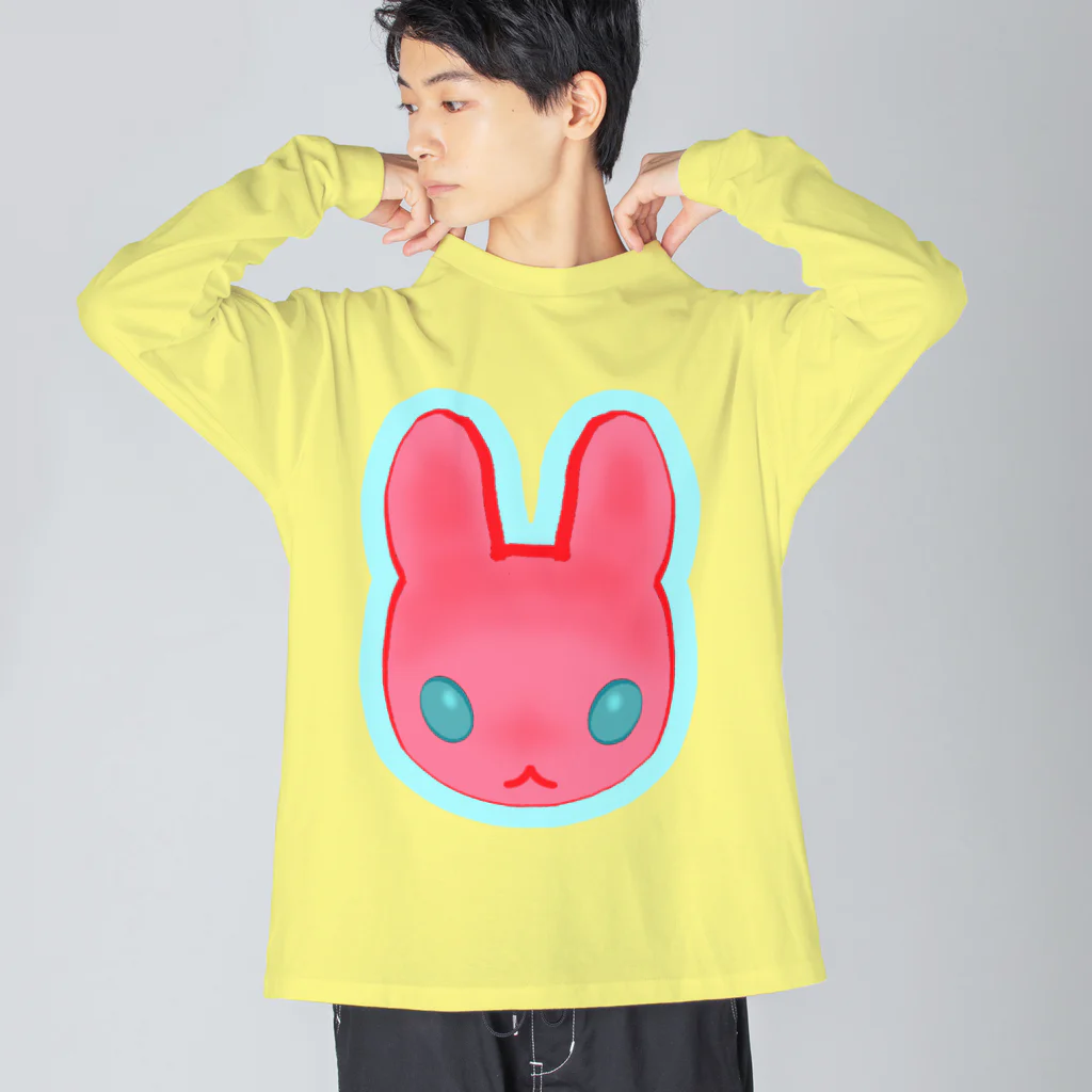 ✨🌈✨ユラクラカン🇯🇵 ✨🌈✨のつよつよ！ピンクのうさぎさん！ Big Long Sleeve T-Shirt