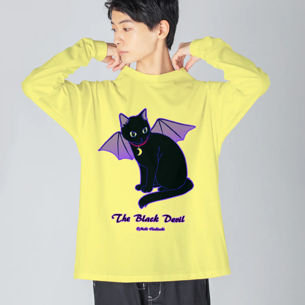 くろねこ倶楽部のブラックデビル【7色】 Big Long Sleeve T-Shirt