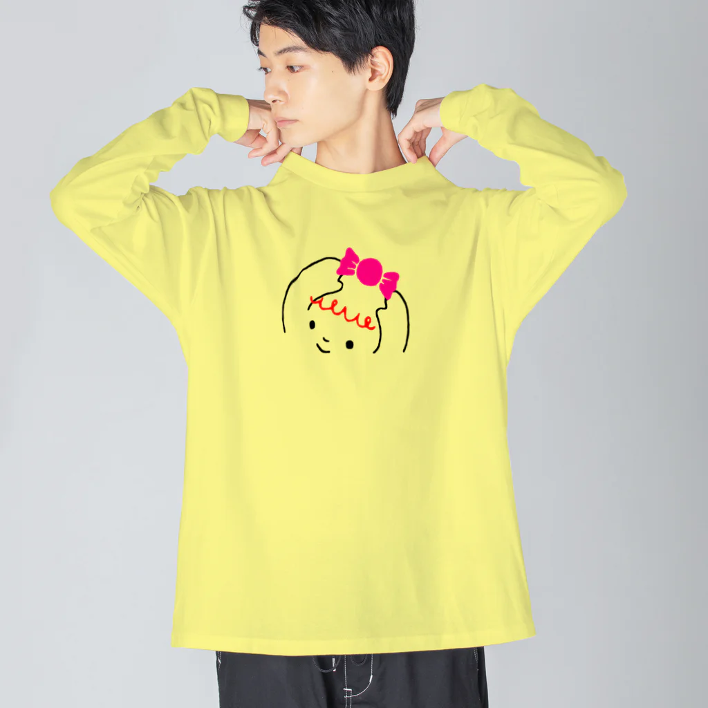 ふわふわ色emiのハッピーちゃん ビッグシルエットロングスリーブTシャツ