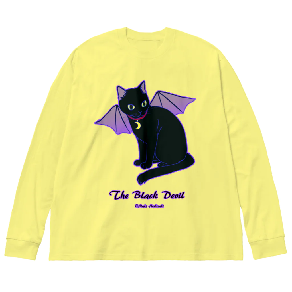 くろねこ倶楽部のブラックデビル【7色】 Big Long Sleeve T-Shirt